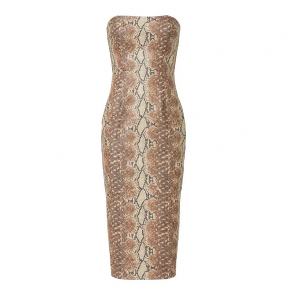 Katie May Vixen Strapless Faux Leather
Snake Midi Dress - Picture 5 of 13